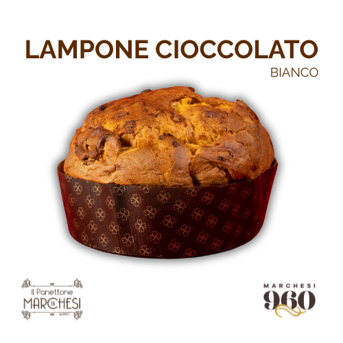 panettone artigianale lampone e cioccolato bianco