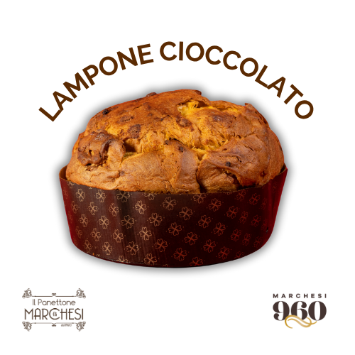 Panettone lamponi e cioccolato bianco